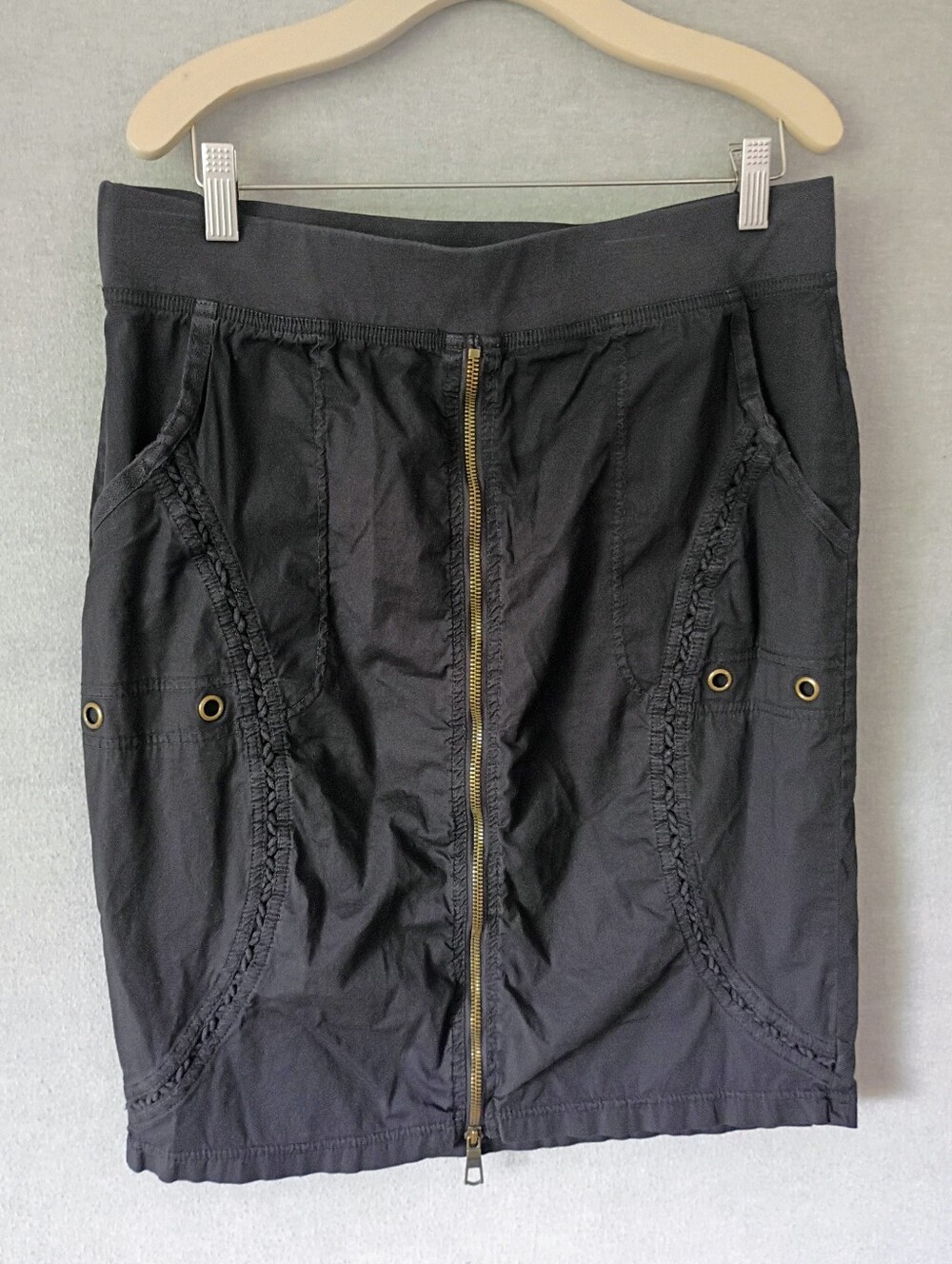 XCVI Black Poplin Evie Mini Skirt size Medium